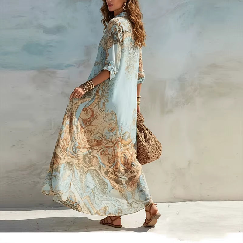 Robe longue Maison Lunéa, bohème imprimée